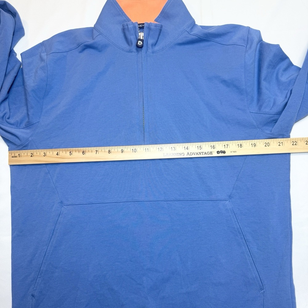 B Draddy Russel 1/4 Zip Pullover Mens M Pima Cotton Blue Golf Stretch Casual - Picture 8 of 10